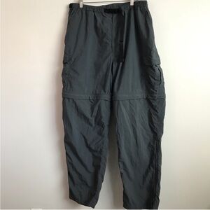 REI MENS PANTS GRAY OUTDOOR CONVERTIBLE ZIP AWAY BELTED XL